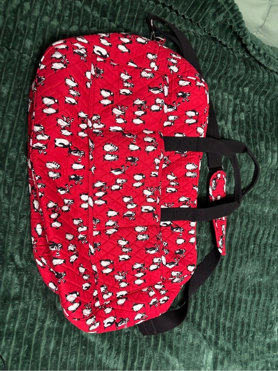 Vera Bradley Handbags - Vera Bradley Red Quilted Penguin Travel Tote
